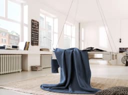 Biederlack Wohndecke Cotton Home | Blau