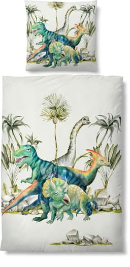 Biberna Kinderbettwäsche Dinos | Mehrfarbig
