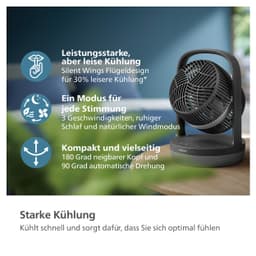 Philips Tischventilator CX3050/01 Serie 3000 | Schwarz