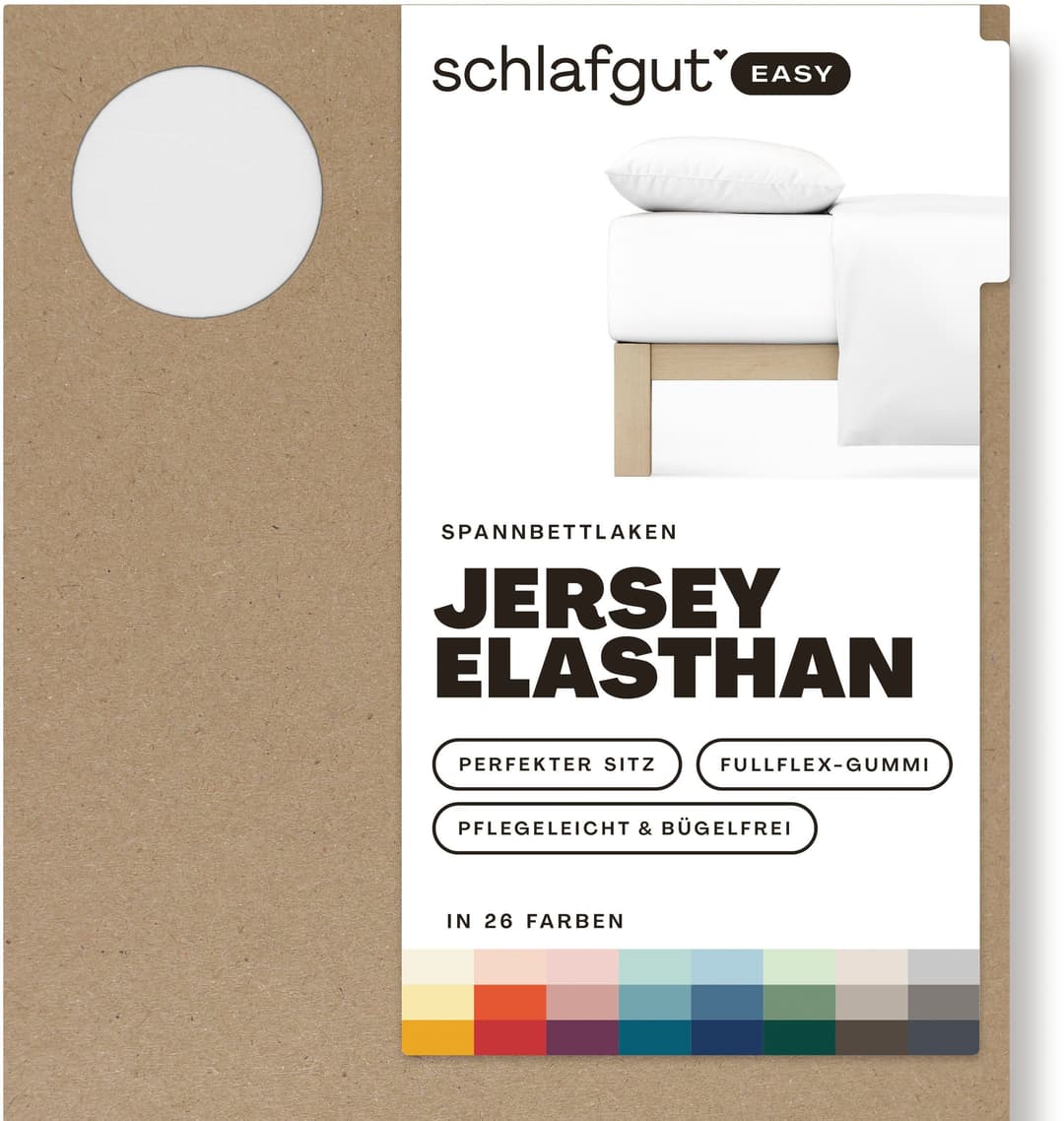 Schlafgut Spannbettlaken EASY JERSEY | Weiß