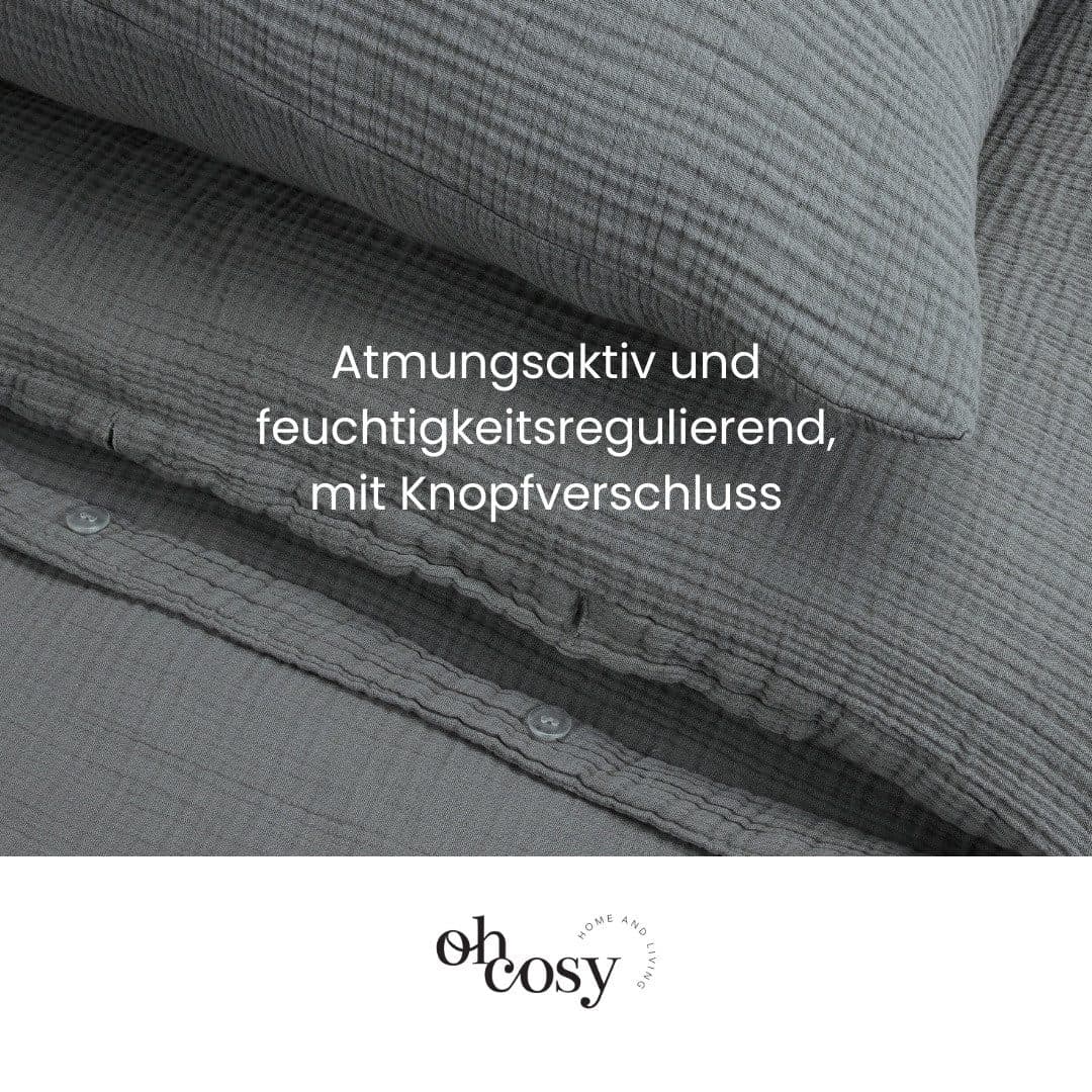 Oh cosy Bettwäsche Sally | Grau