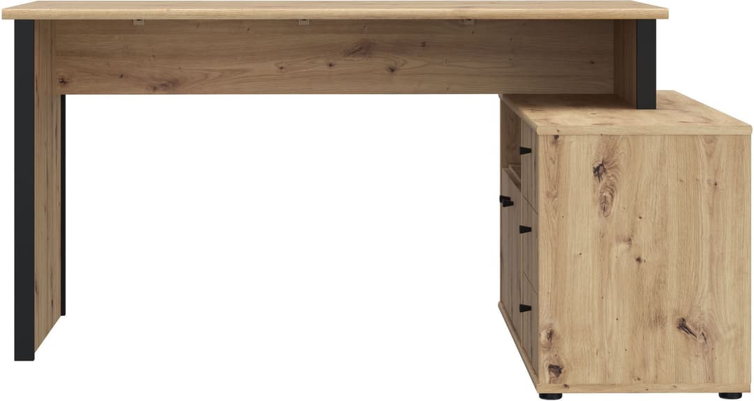 FORTE Eckschreibtisch Tempra | Holztöne