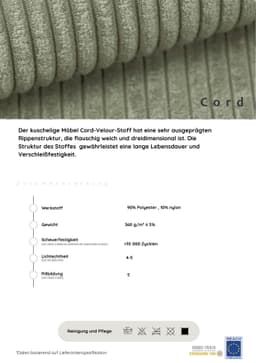 COLLECTION AB Wohnlandschaft Toni U-Form | Grün