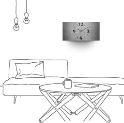 Artland Wanduhr Grauer Beton | Grau