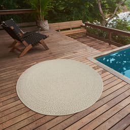 the carpet Teppich Kansas rund | Beige
