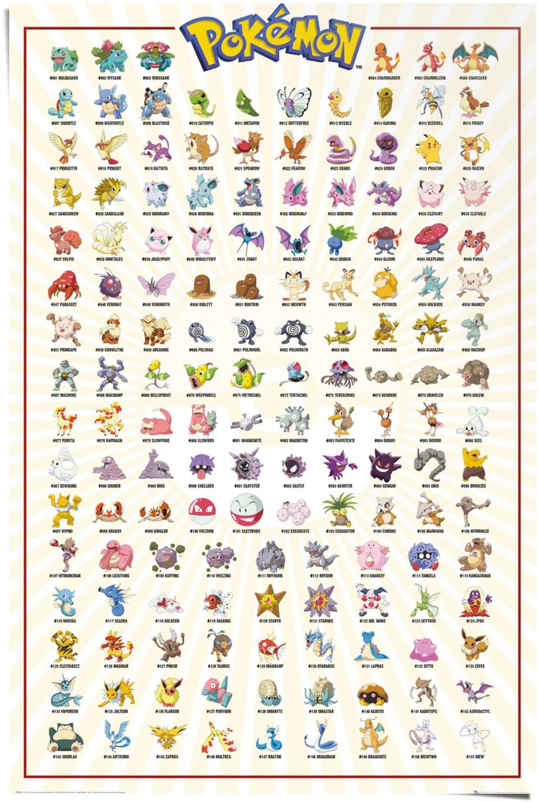 Reinders! Poster Pokemon, Comic | Mehrfarbig