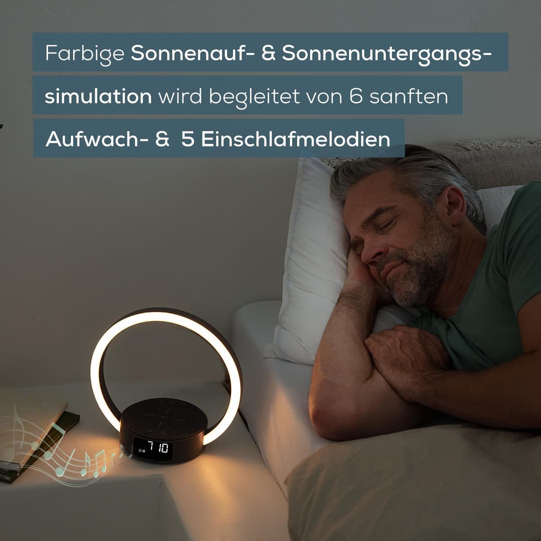 BEURER Tageslichtwecker WL 65 Wake up+Charge | Schwarz