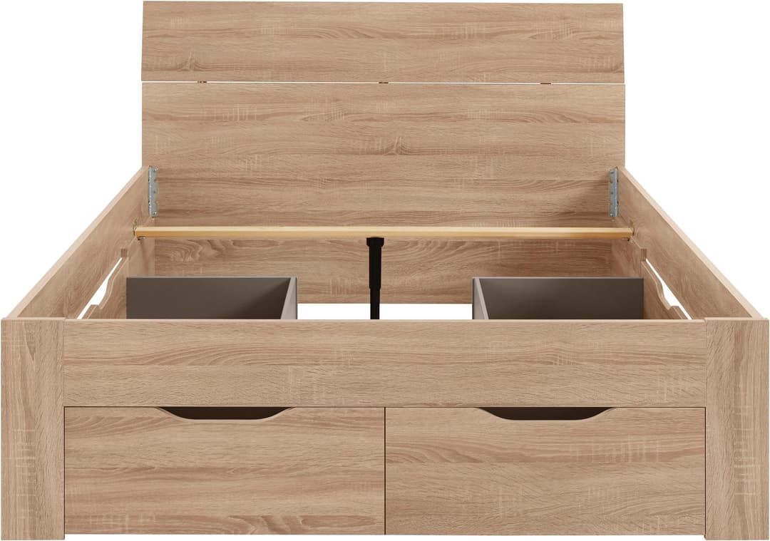 rauch Bett Einzelbett Doppelbett Stauraum FLEXX | Holztöne