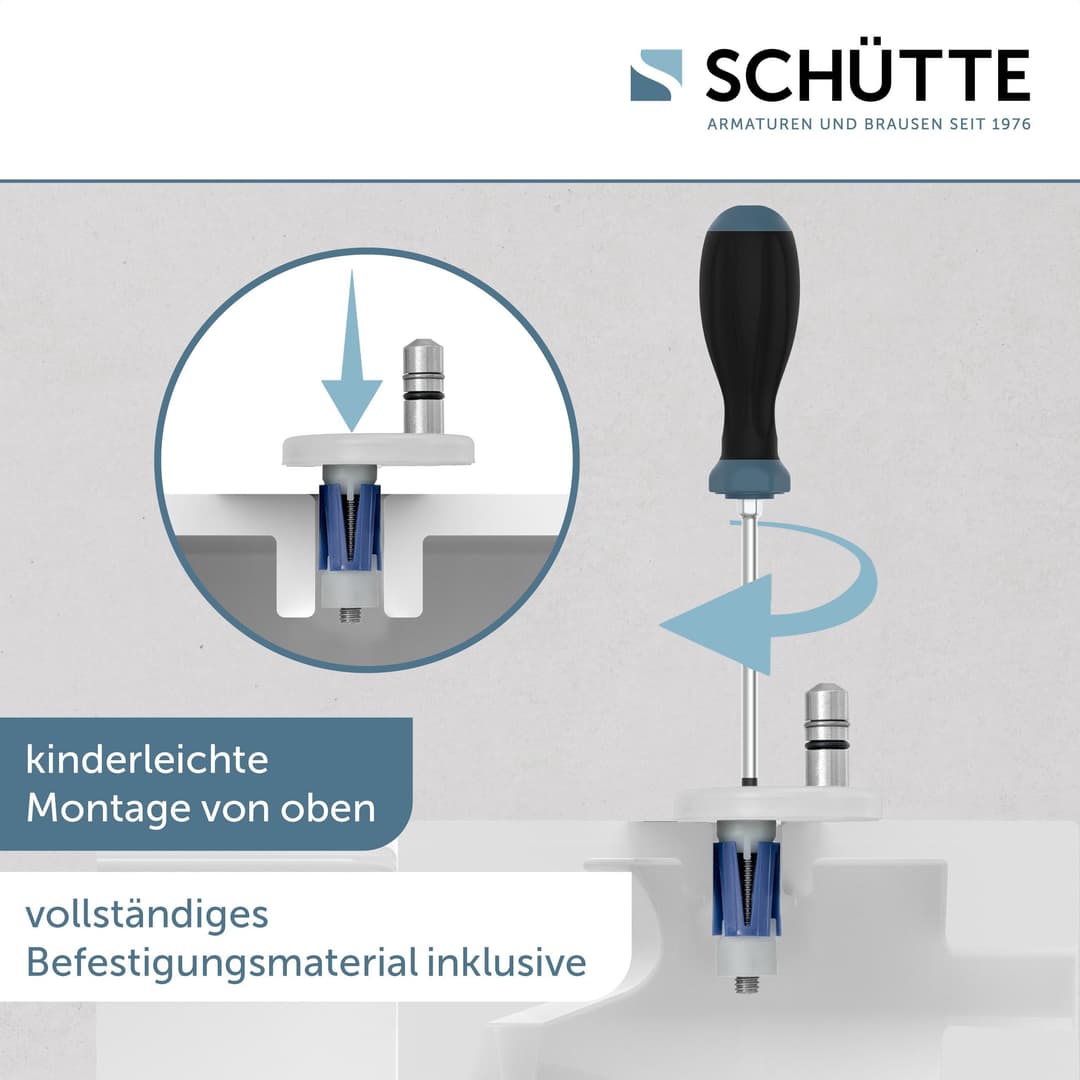 Schütte WC-Sitz Duroplast WHITE E-Form PRO 4 | Weiß