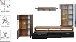 Innostyle Wohnwand Sonate | Schwarz