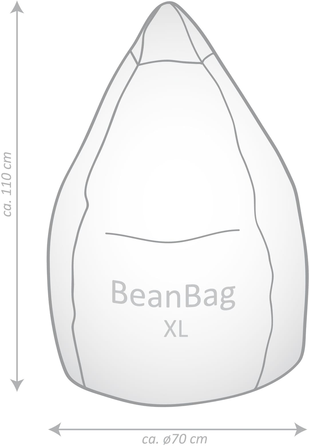 Magma Heimtex Sitzsack BeanBag SHARA XL | Grau