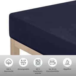 OTTO home PHYSALIS Comfort Spannbettlaken | Blau