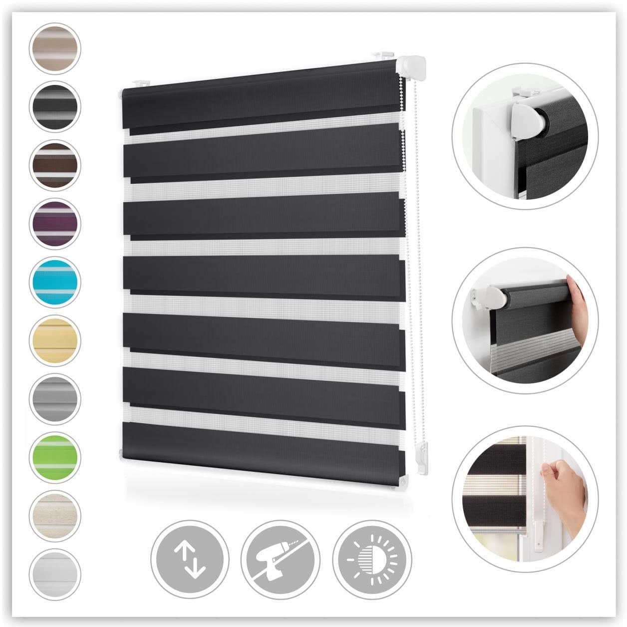 Doppelrollo Duo Rollo Klemmfix | Grau