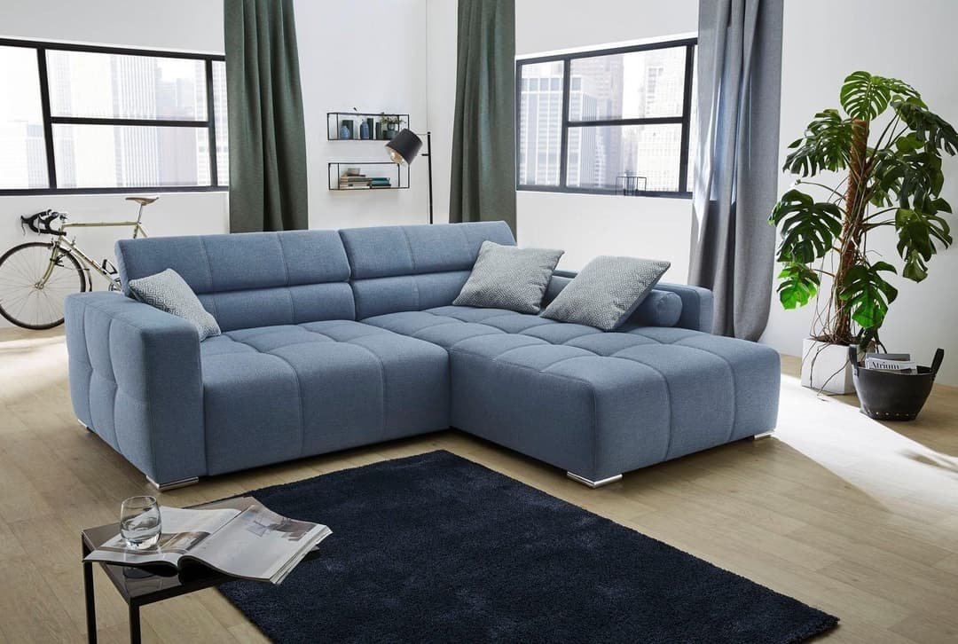 Jockenhöfer Gruppe Ecksofa Salerno | Blau