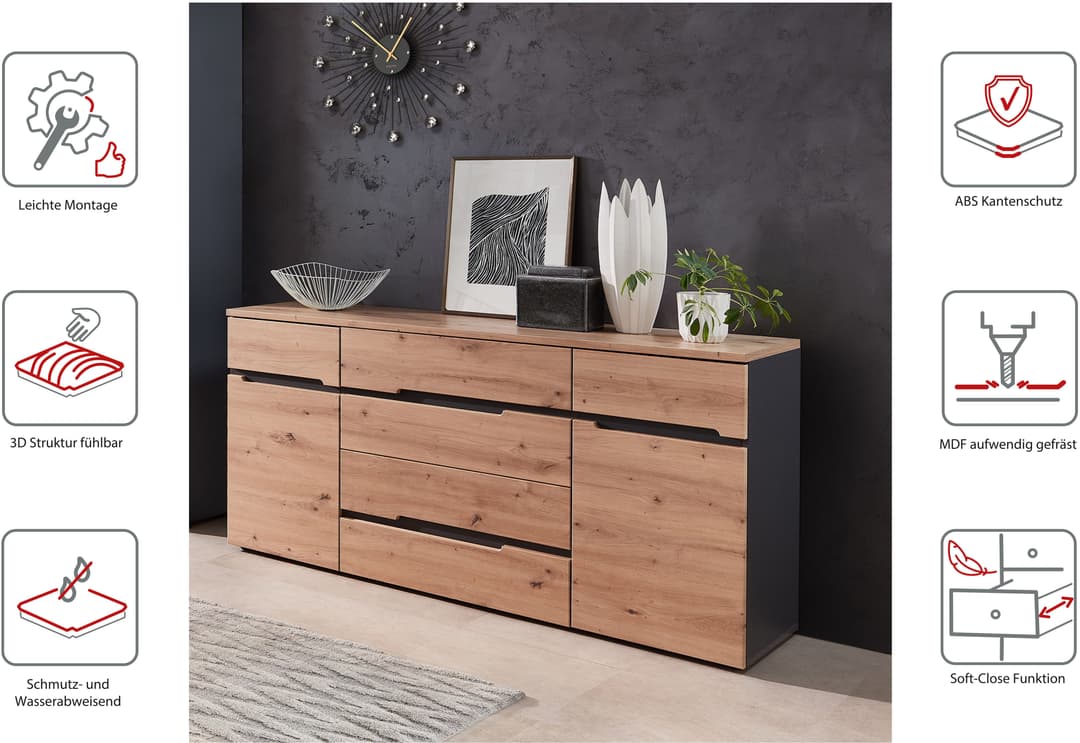 Innostyle Sideboard MEMPHIS | Holztöne