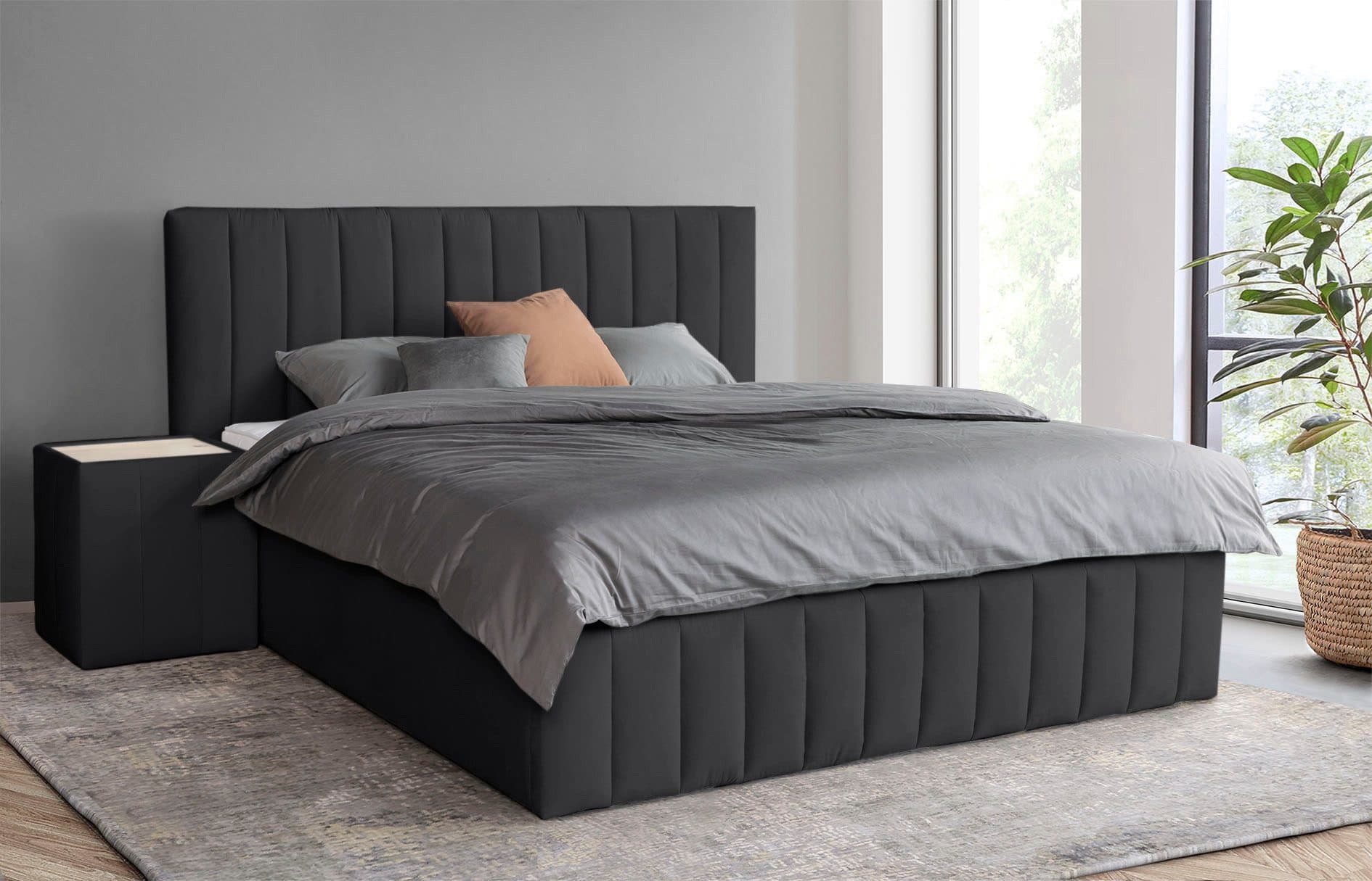 Home affaire Polsterbett Effy | Schwarz