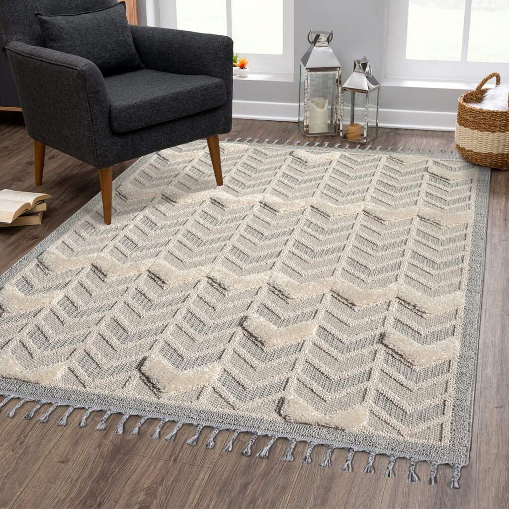 Carpet City Hochflor-Teppich VALENCIA 920 | Grau