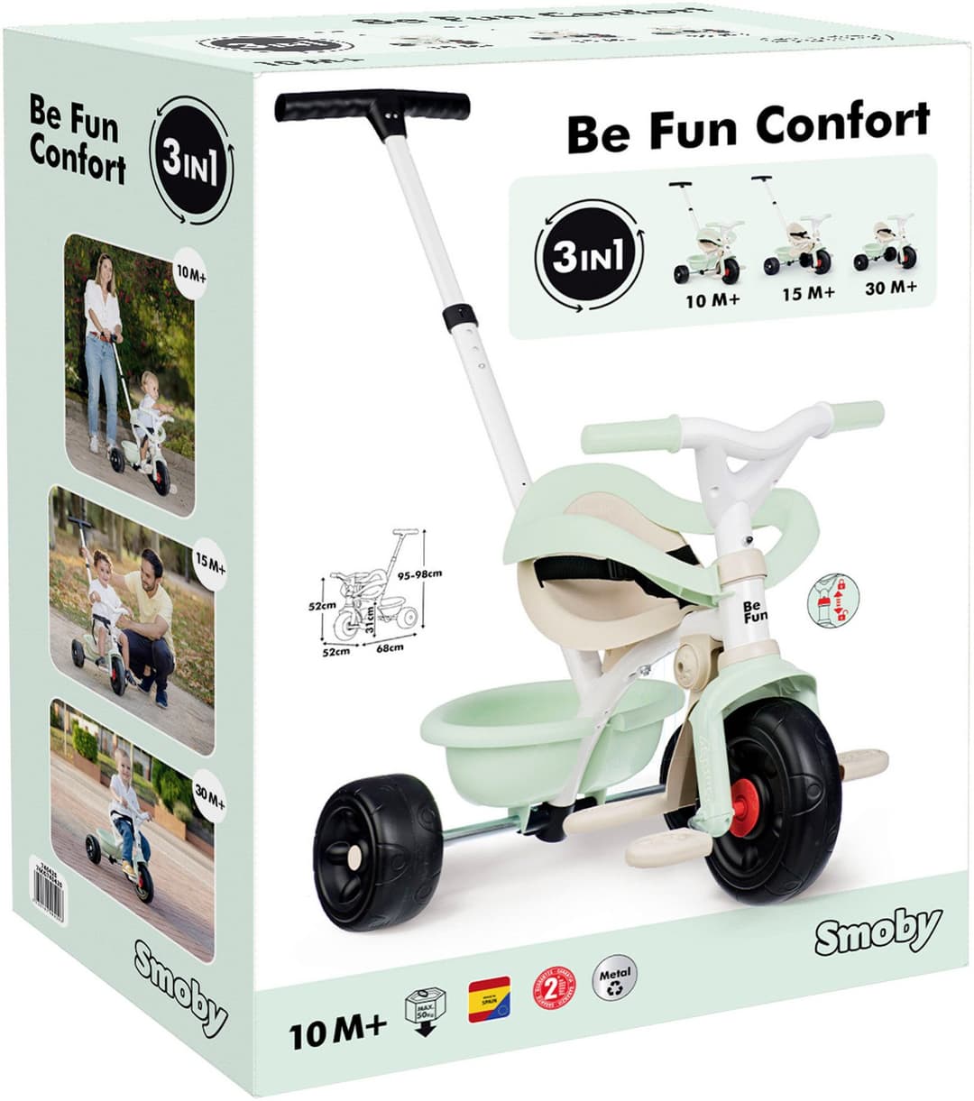 Smoby Dreirad Be Fun Komfort | Grün