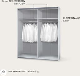 Schlafkontor Schwebetürenschrank Time | Weiß