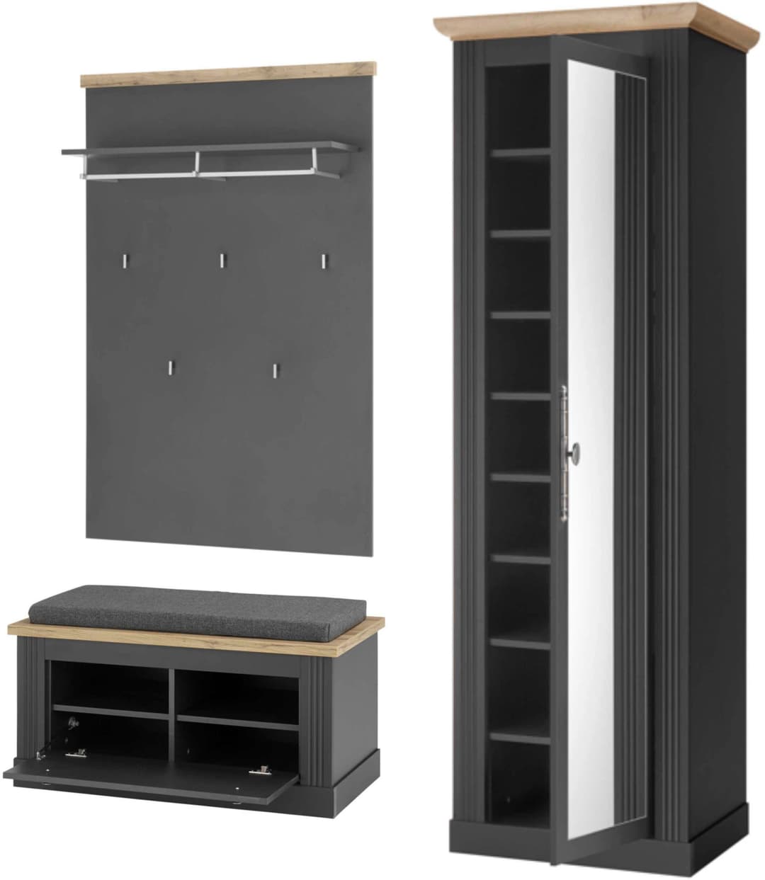 OTTO home Garderoben-Set WESTMINSTER | Grau