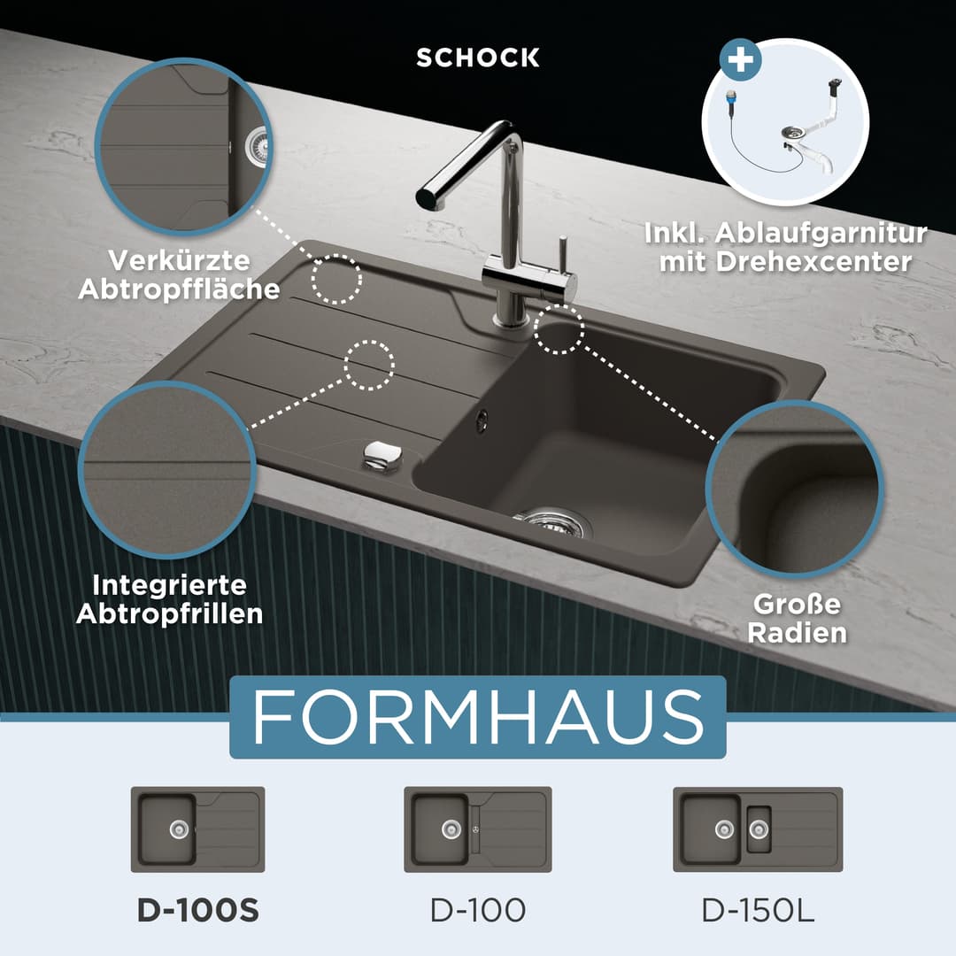 Schock Formhaus Mini Spüle | Schwarz