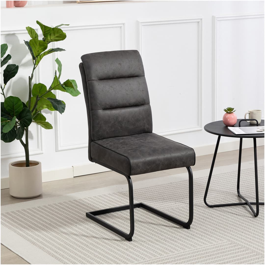 Duo Collection Marga Freischwinger Esszimmerstuhl | Grau