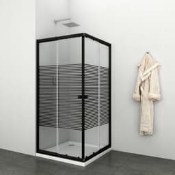 welltime Eckdusche Trento | Schwarz