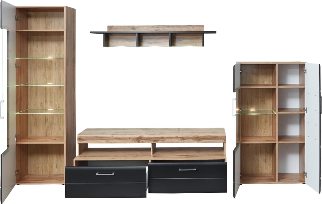 Innostyle Wohnwand Sonate | Schwarz