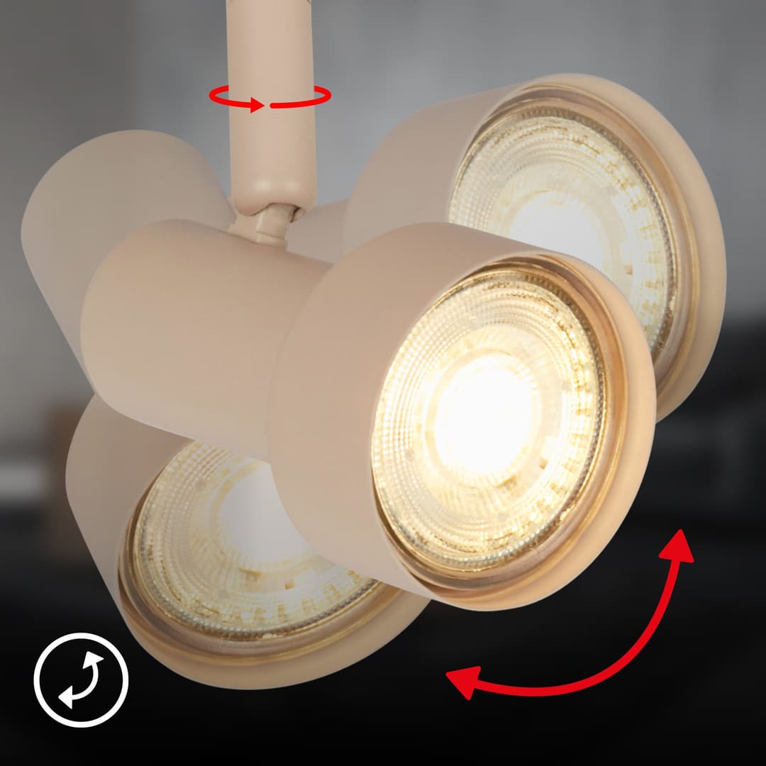 Briloner Leuchten LED Deckenspots TAPP | Beige