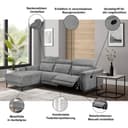 OTTO home Ecksofa LUND Cord | Grau 3