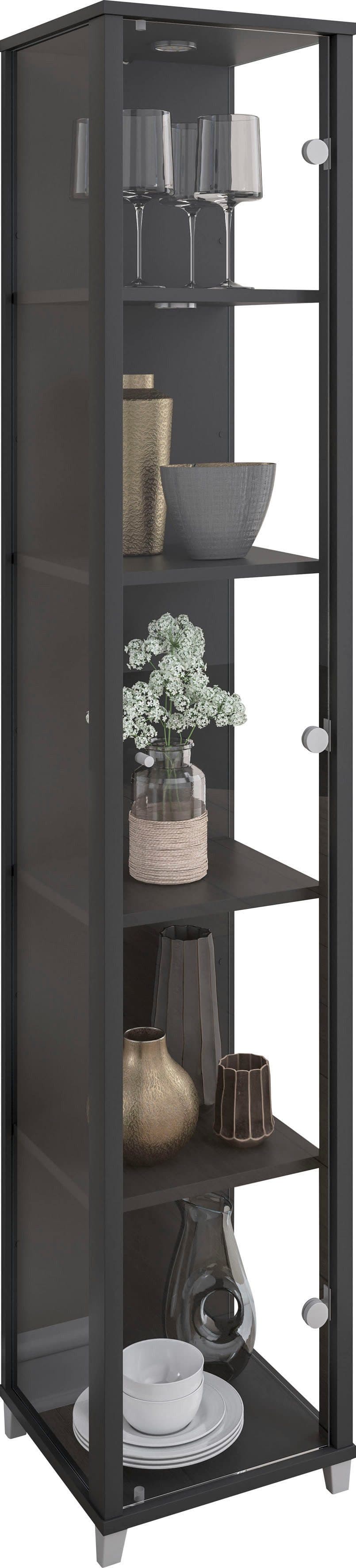 fif möbel Vitrine OPTIMA | Schwarz