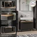 GERMANIA Waschbeckenunterschrank Yonkers | Braun 3