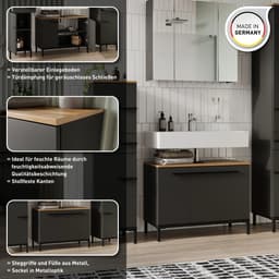 GERMANIA Waschbeckenunterschrank Yonkers | Braun