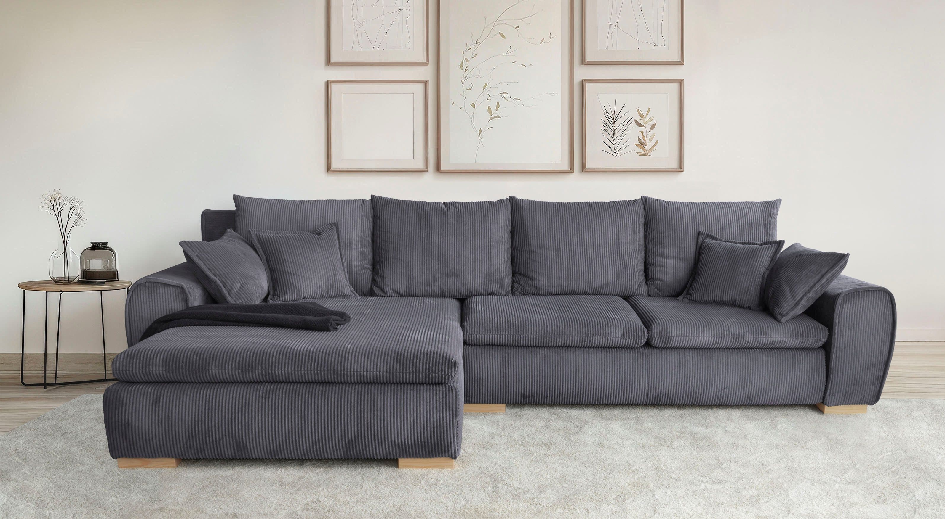 Home affaire Ecksofa Katja L-Form | Grau