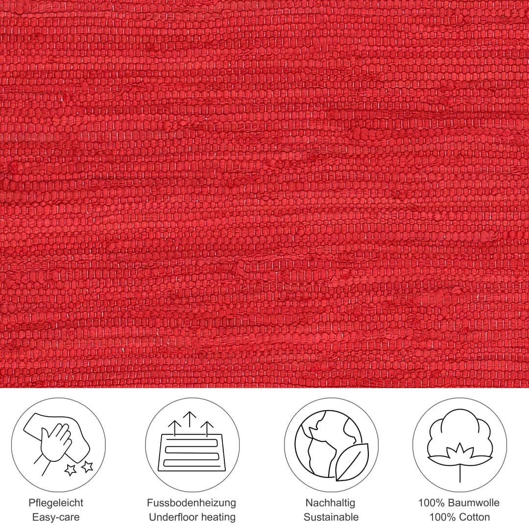 THEKO Teppich Happy Cotton Fleckerl | Rot