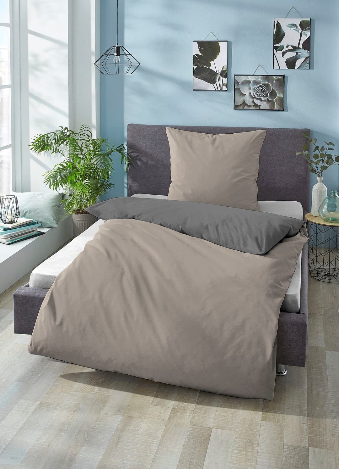 Biberna Wendebettwäsche Alma | Beige