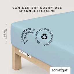 Schlafgut Spannbettlaken PURE | Blau