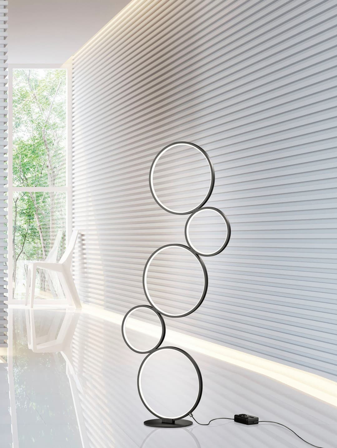 TRIO Leuchten LED Stehlampe Rondo | Schwarz