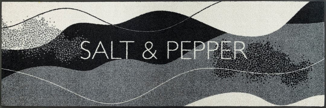 wash+dry by Kleen-Tex Läufer Salt & Pepper | Grau