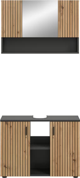 welltime Badmöbel-Set MANI | Holztöne