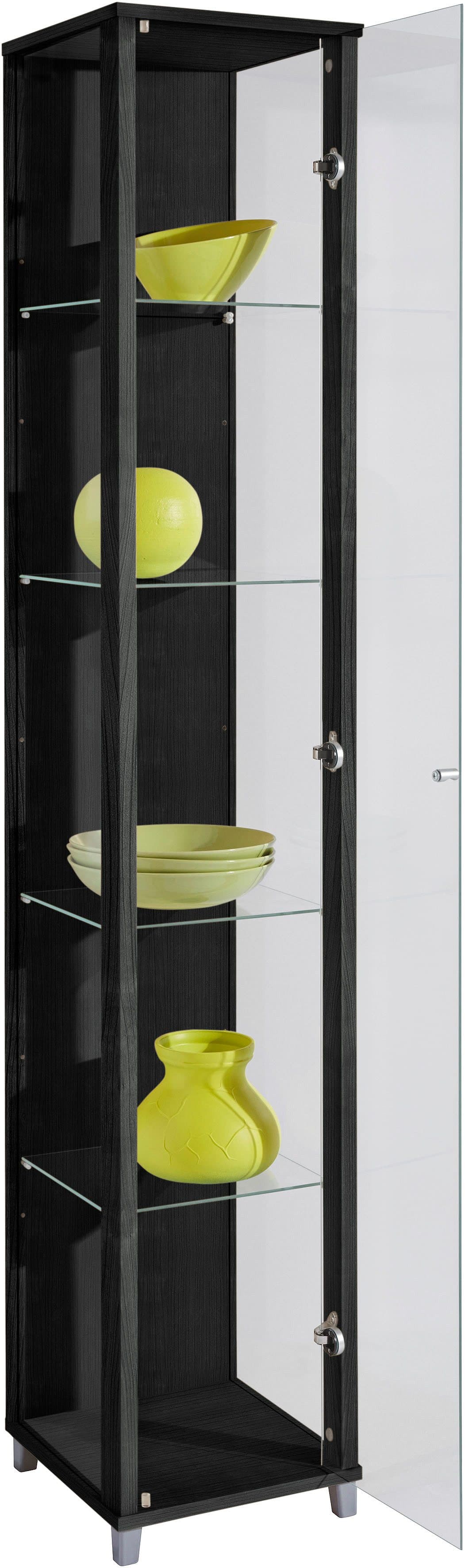 fif möbel Vitrine OPTIMA | Schwarz