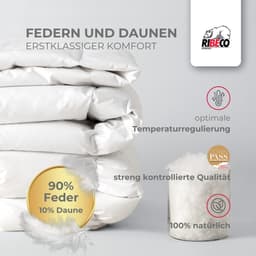 RIBECO Federbettdecke Laram | Weiß