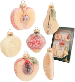 Krebs Glas Lauscha Gezuckerte Früchte Christbaumschmuck | Mehrfarbig