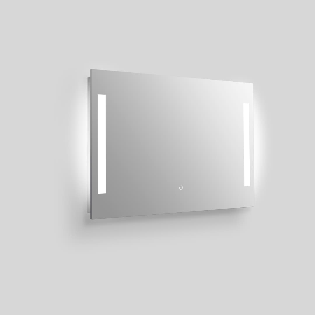 welltime LED-Lichtspiegel Plaza | Silber