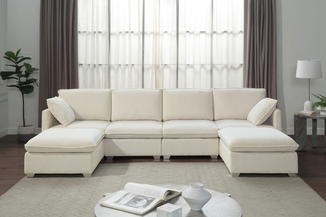 ATLANTIC home collection Wohnlandschaft | Weiß