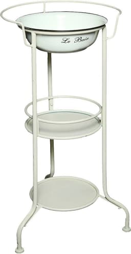 Ambiente Haus Beistelltisch Waschschüssel mit Stand | Weiß