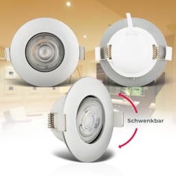 B.K.Licht LED Einbauleuchte 5er Set | Silber