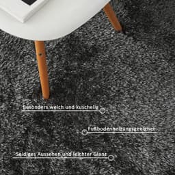 OTTO home Hochflor-Teppich Micro Shaggy | Grau