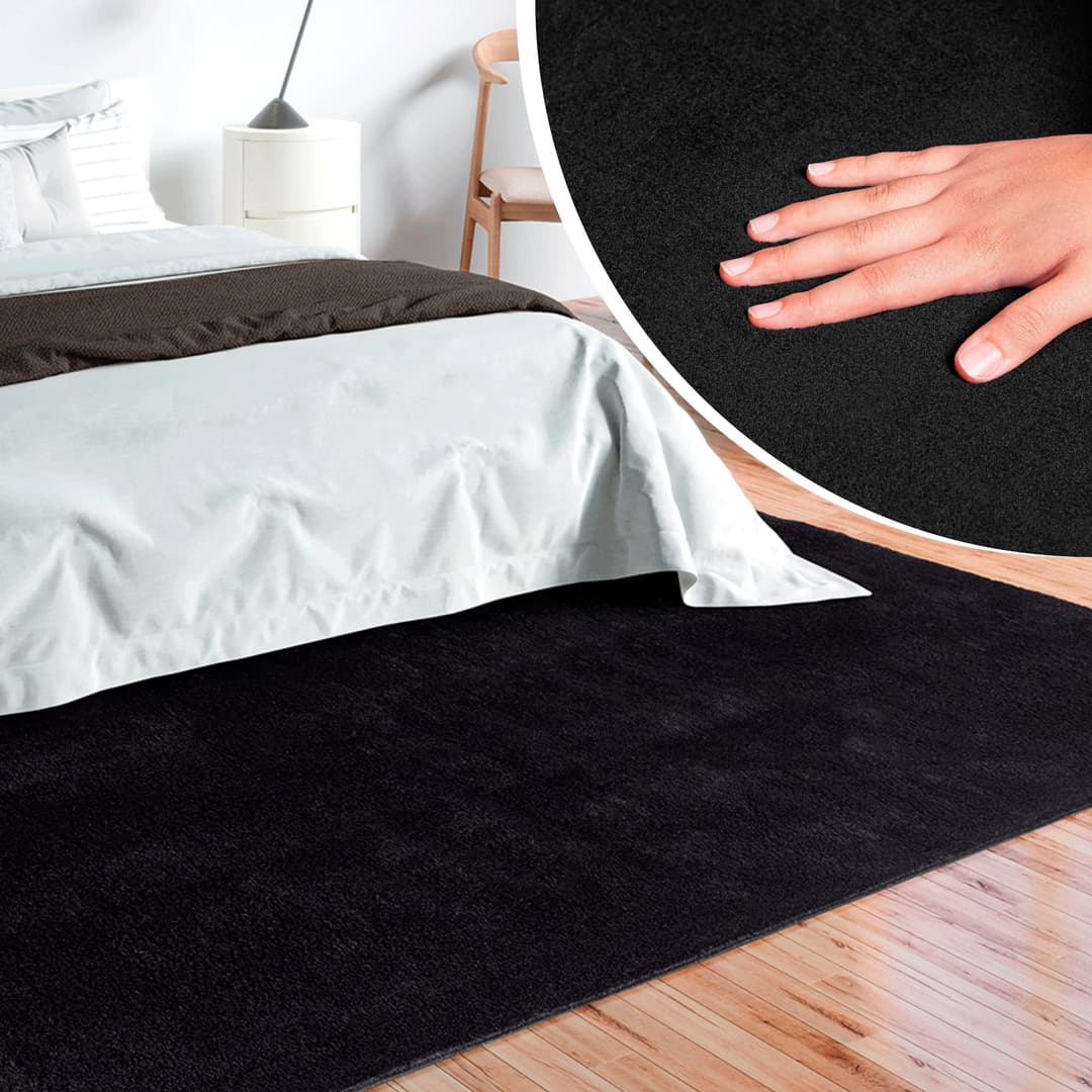 merinos Teppich Loft 37 | Schwarz
