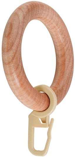 GARESA Gardinenring mit Haken | Holztöne